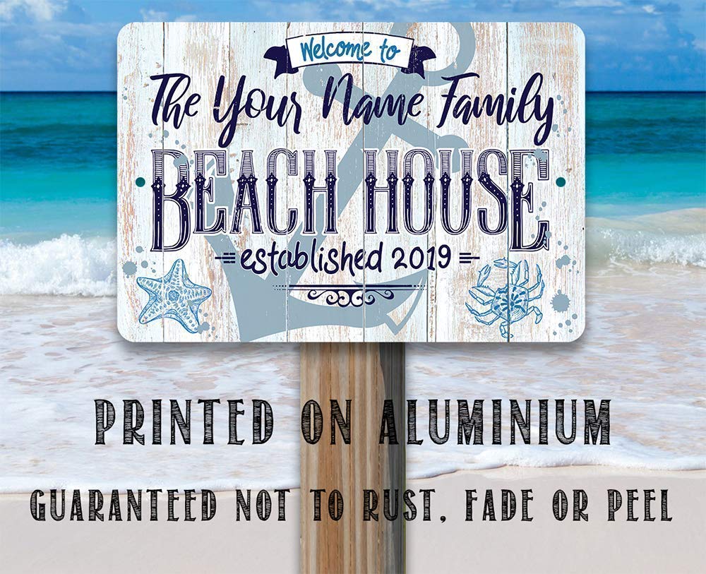 Sea shell and anchor coastal art print sign