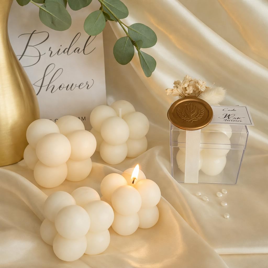 Scented soy wax cube candle with fragrance