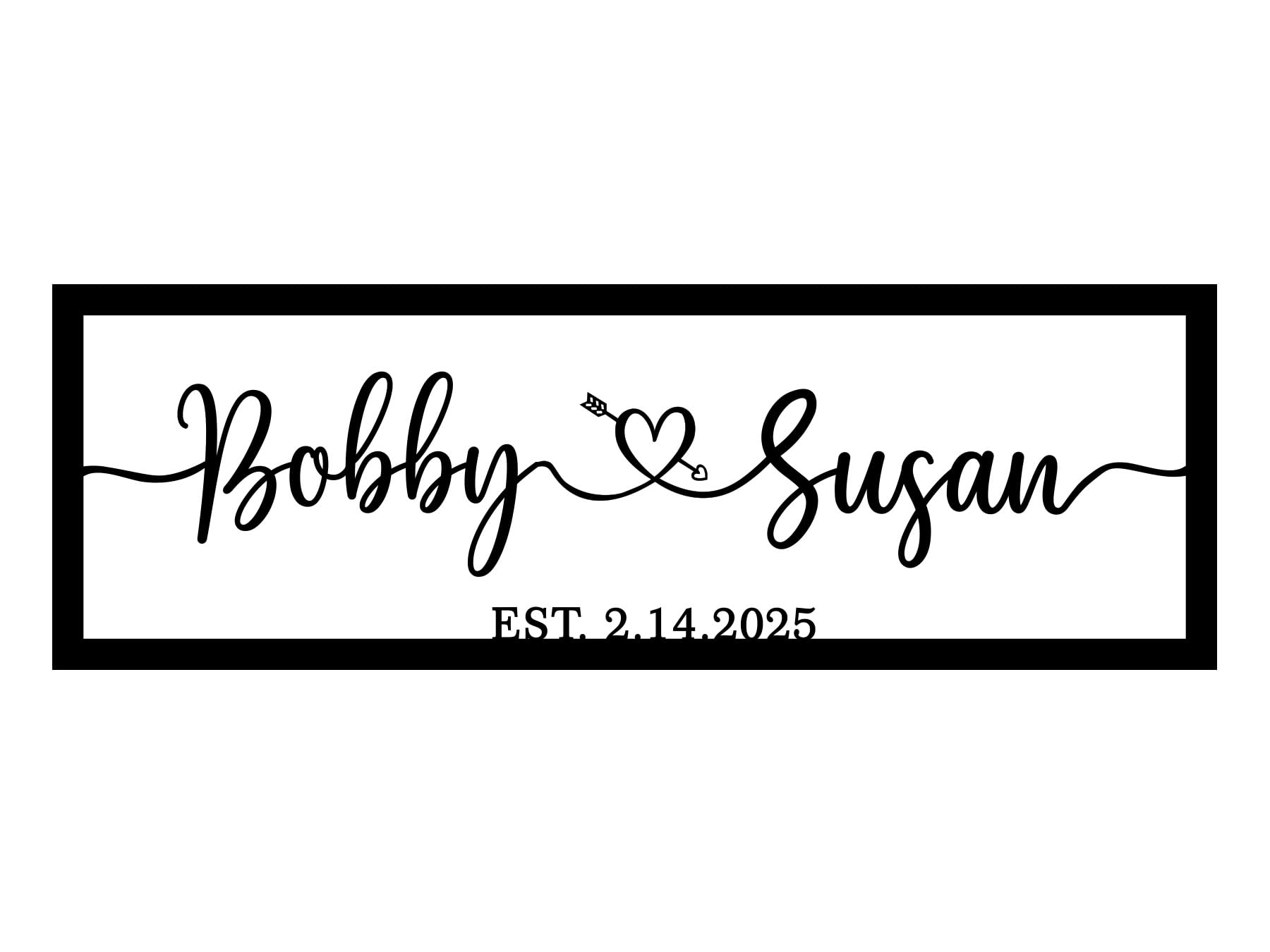 Personalized Name Sign for couples wall decor