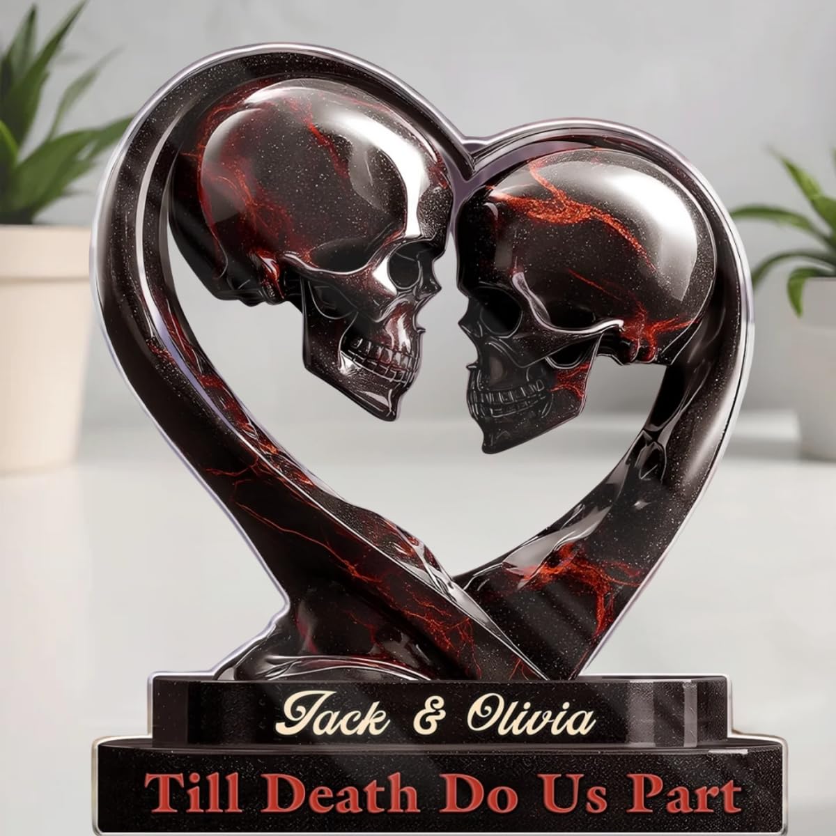 Personalized names and date option on acrylic plaque
