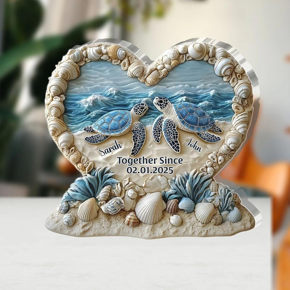 Crystal-clear 3D display on high-gloss acrylic plaque