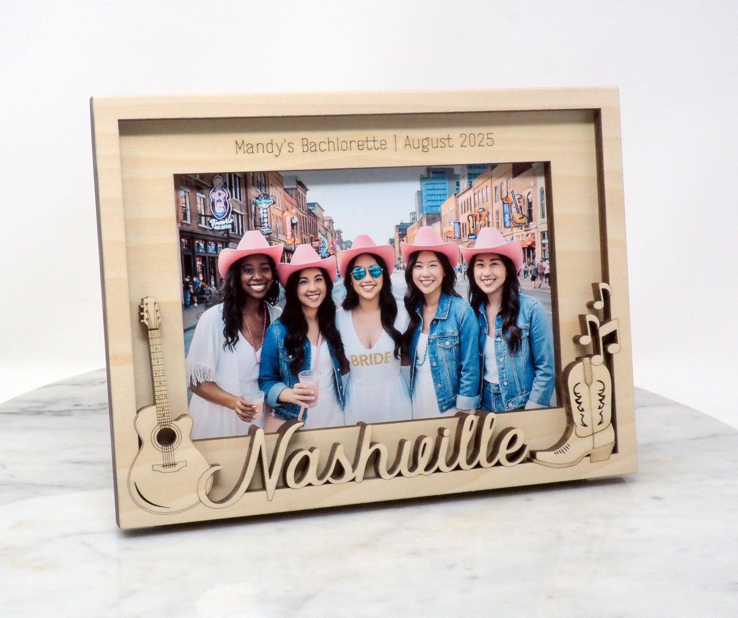 Nashville Picture Frame 4x6 size with guitar motif