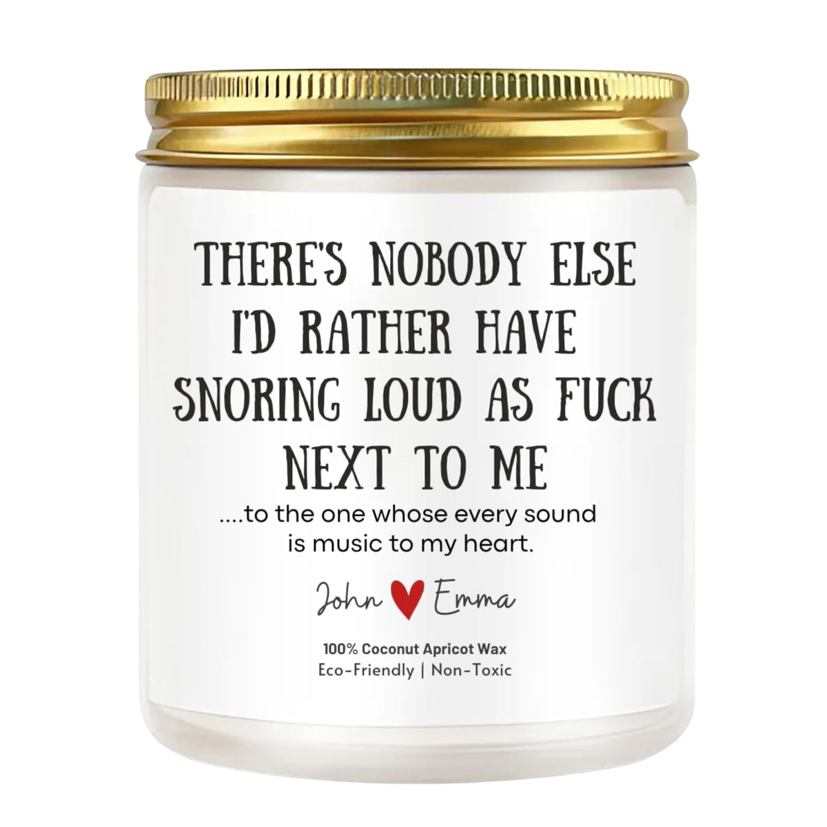 Personalized Naughty Couple Candle with custom names and amber glass vessel