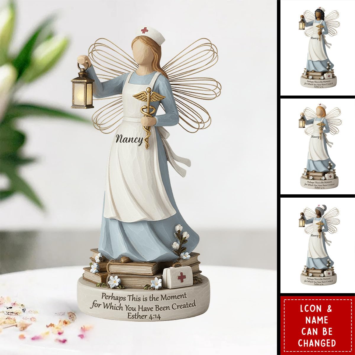 Customizable nurse plaque for office or desk display