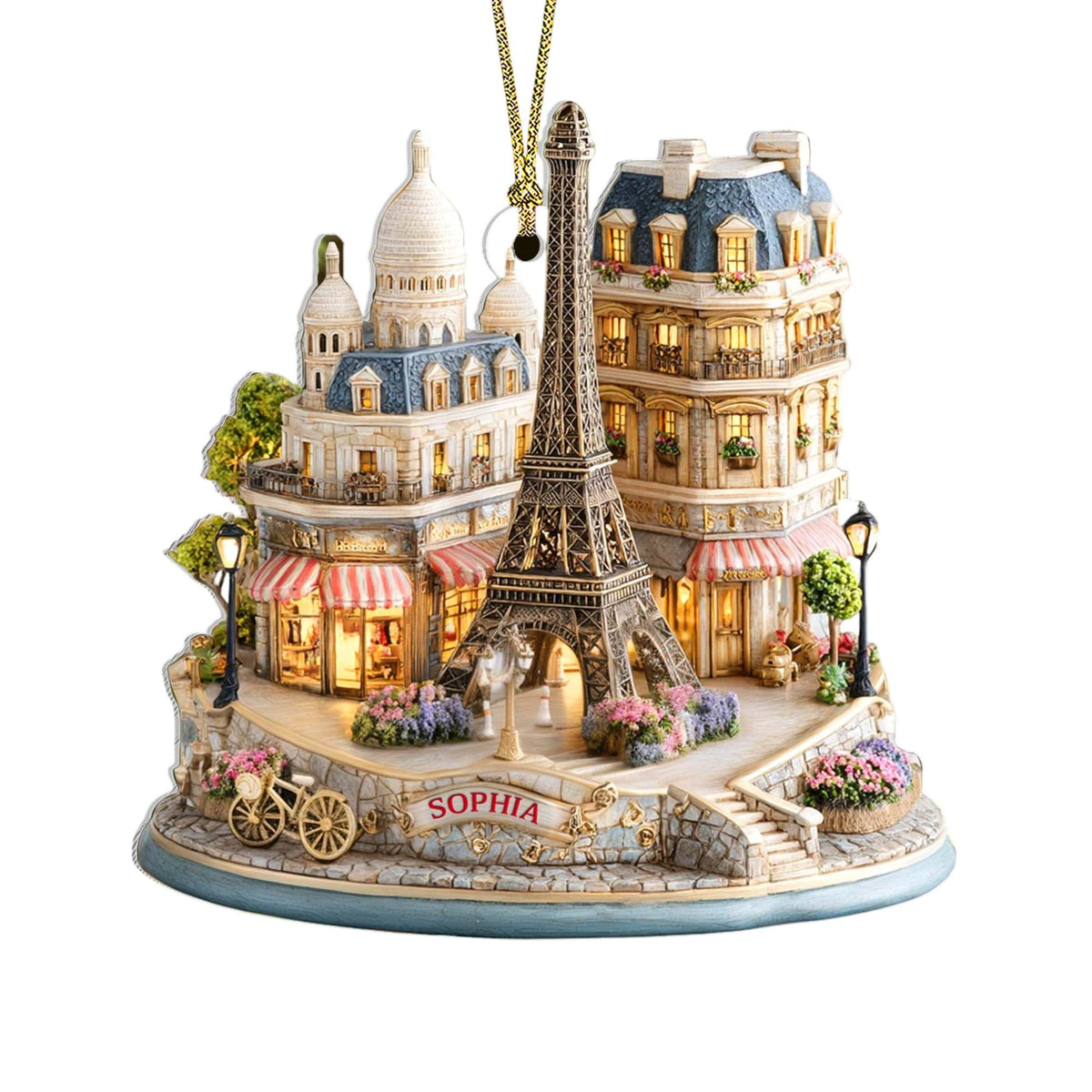Personalized Paris Acrylic Ornament product image