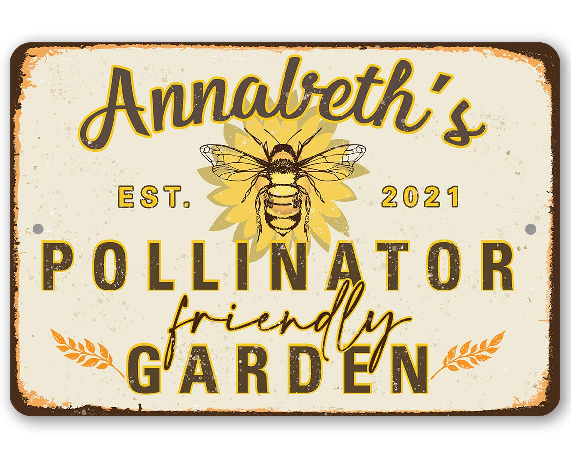 Personalized Pollinator Friendly Sign for garden indoors or outdoors