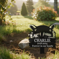 Personalized raccoon lover memorial with name