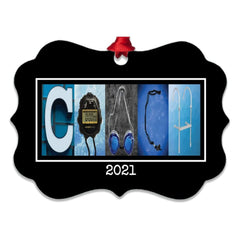 Personalized swimming coach ornament for tree keepsake