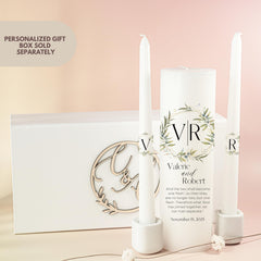 Personalized taper candles for wedding ceremonies