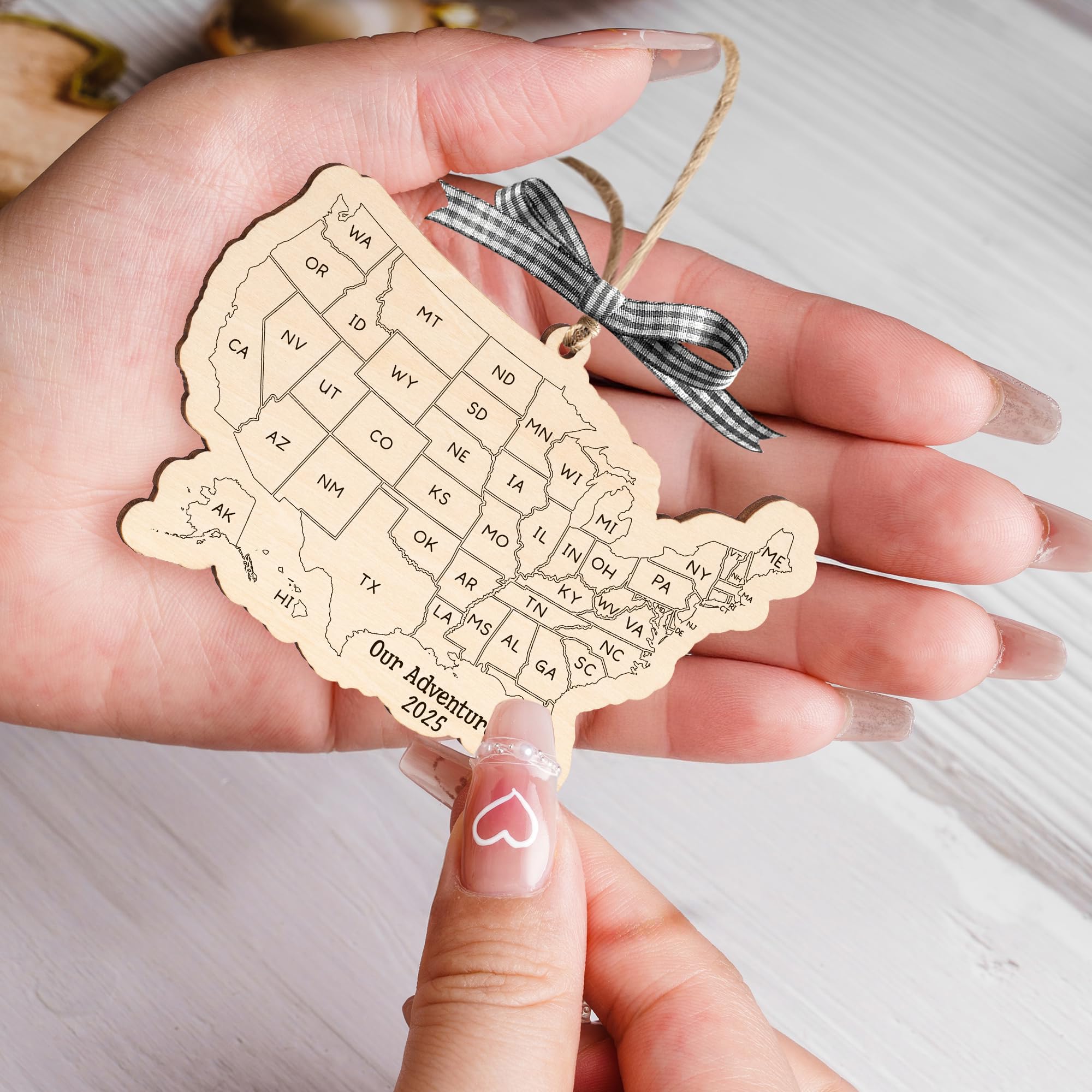 Personalized travel memory ornament keepsake