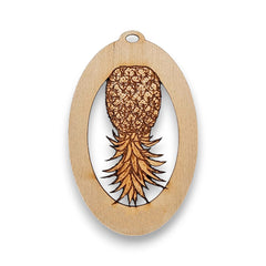 Personalized upside-down pineapple ornament engraving