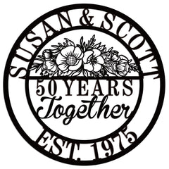 Personalized Valentines Day Gifts wall name sign with flower accent