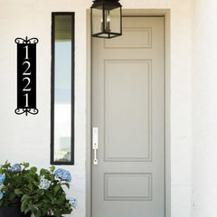 Vertical Number Address Sign for indoor or outdoor use by Sea Biscuit Metal Designs