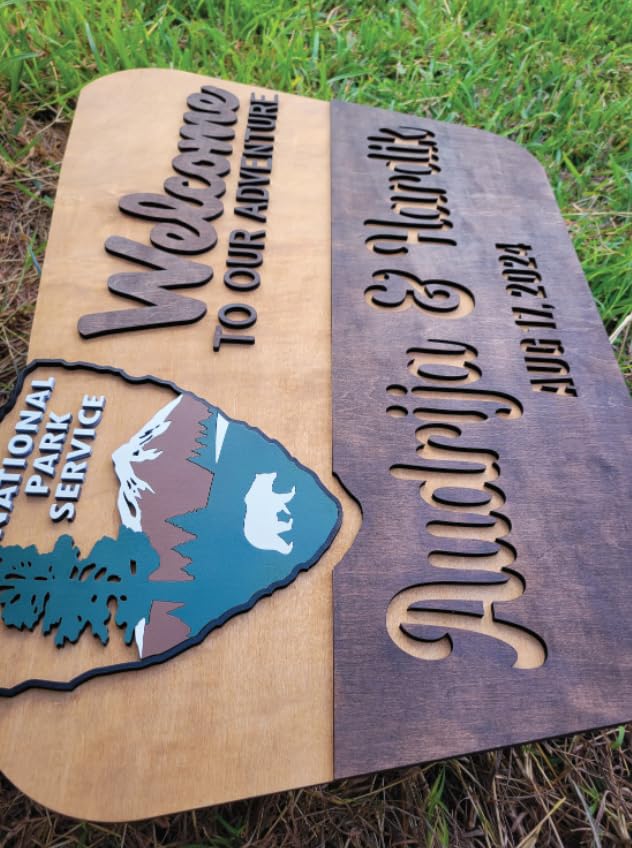 Personalized wedding gift wood sign indoor use