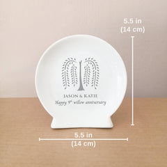 Personalized with names 9 year wedding anniversary keepsake
