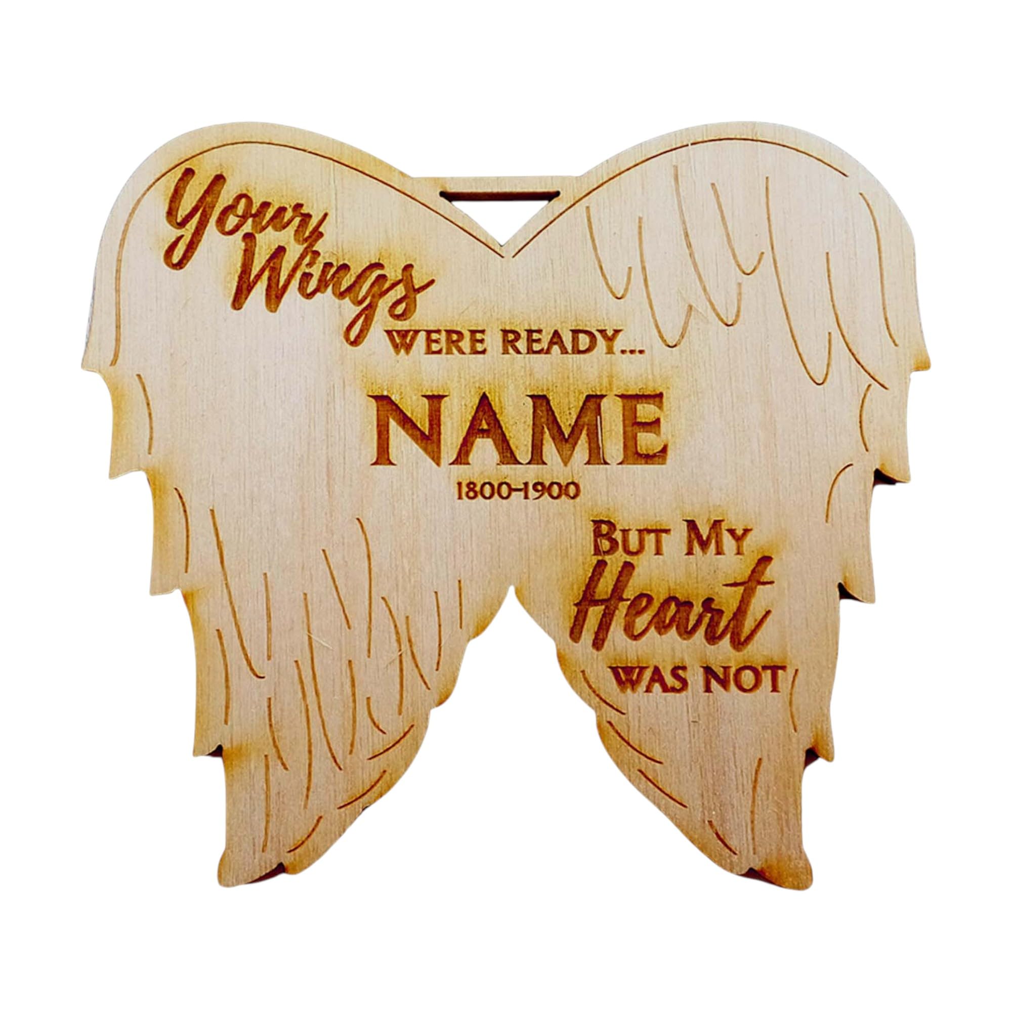 Personalized Wings Ornament angel wing memorial design