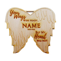 Personalized Wings Ornament angel wing memorial design