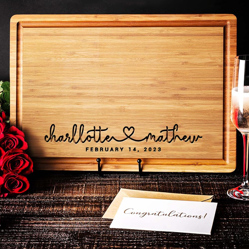 Personalized wood engraved cutting board 16x11x1 most popular size