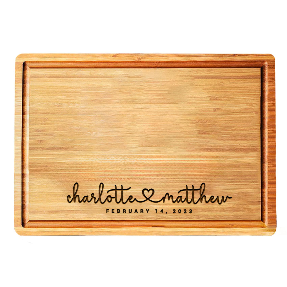 Personalized wood engraved cutting board 18x12x1-5 size