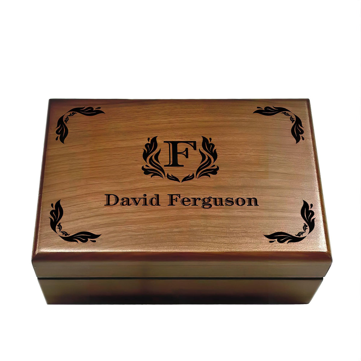 Personalized wooden box for husband with engraving option