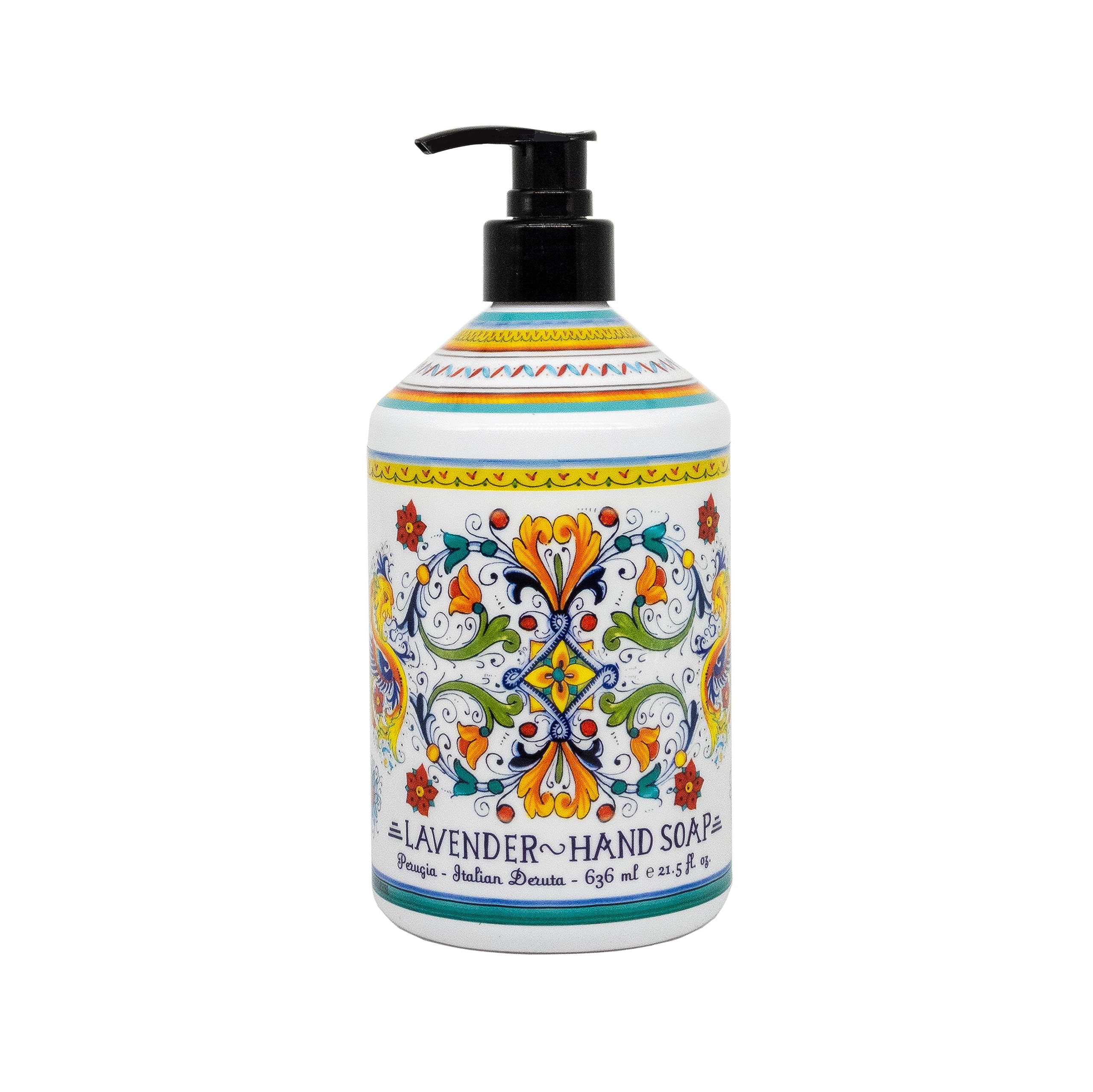 8 pack of Perugia Deruta hand soap bottles