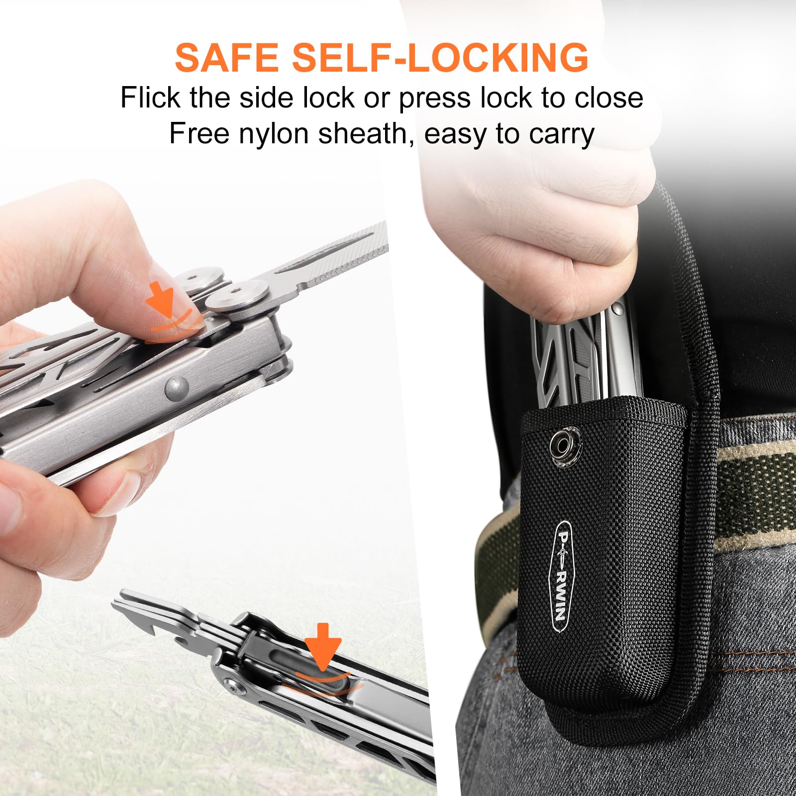 Self-locking mechanism visible on PERWIN Multitool