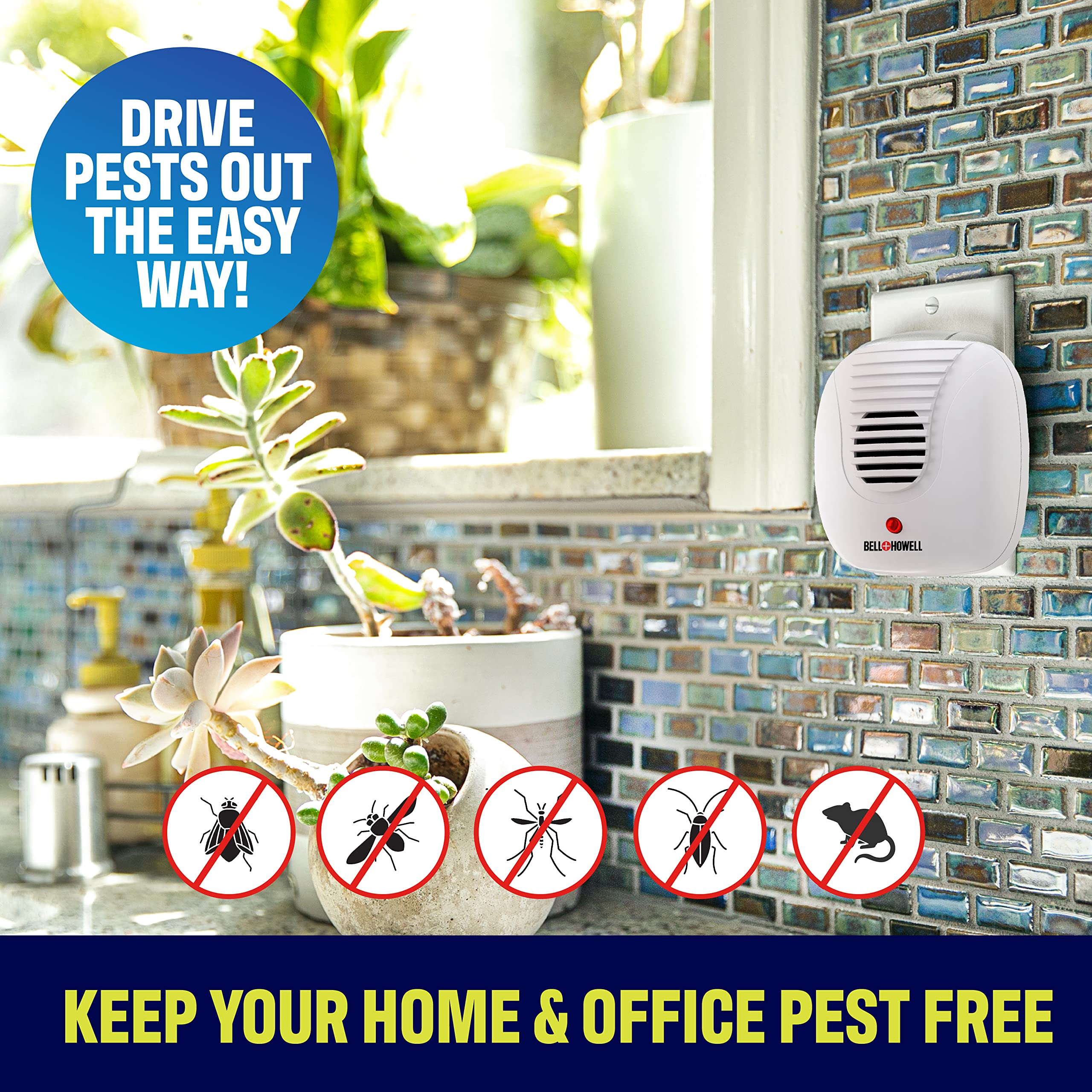 Pest repeller home kit Bell Howell multiple rooms use