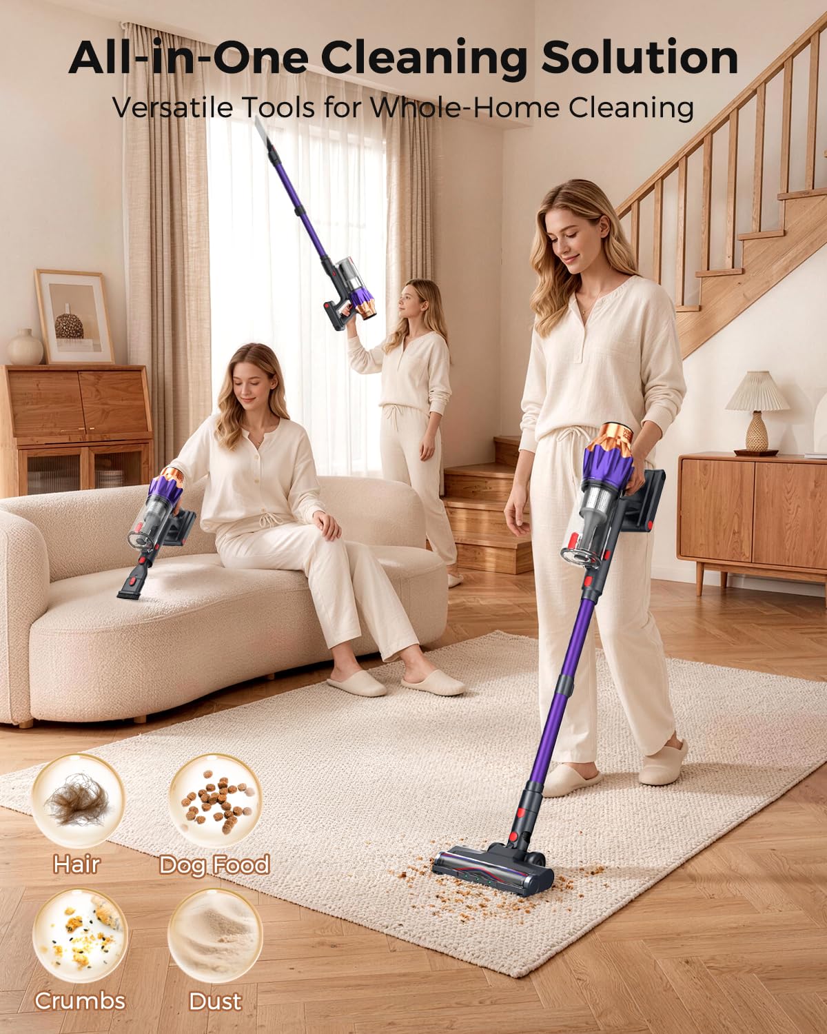 Lightweight cordless stick vacuum for home use