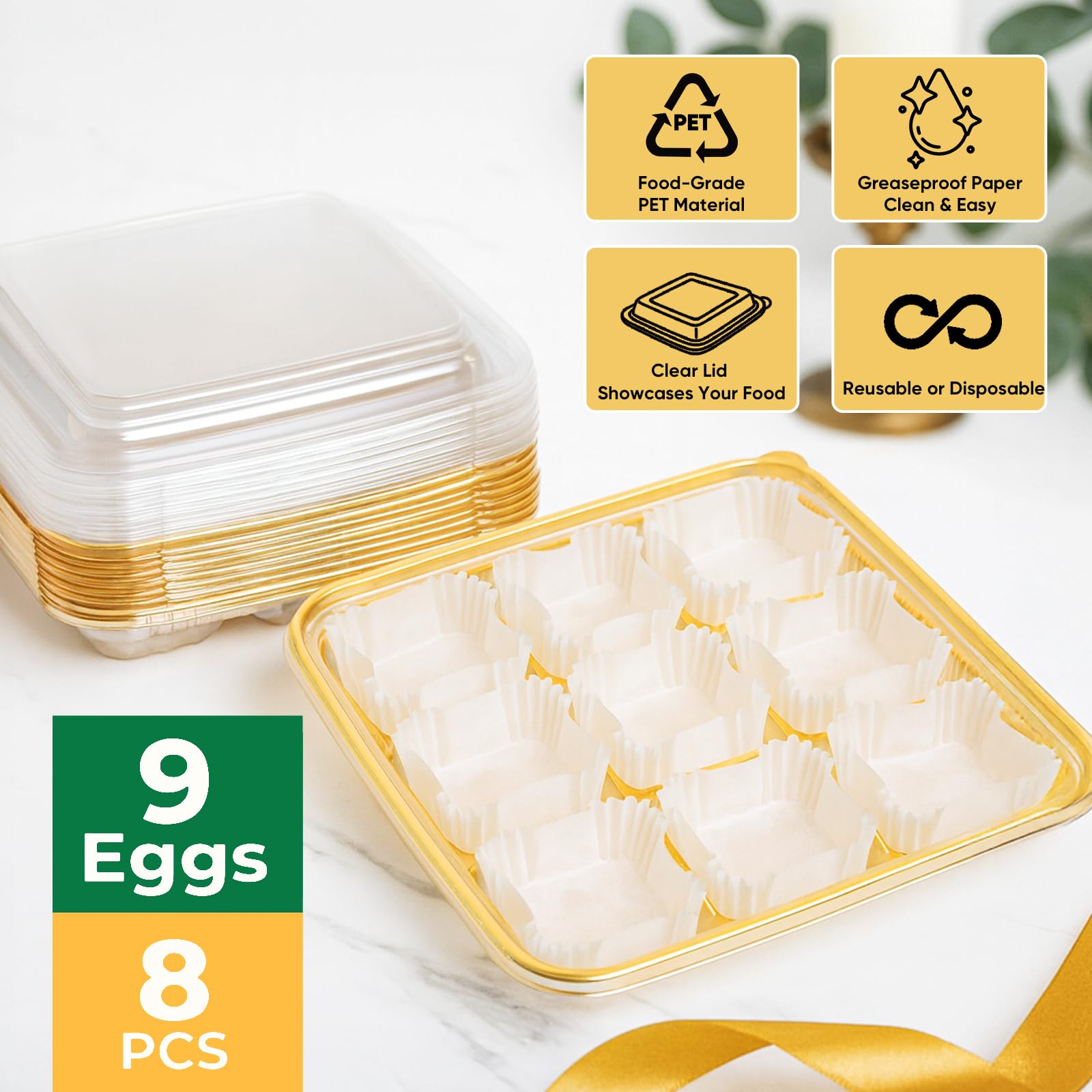 durable PET plastic tray crack-resistant reusable or disposable