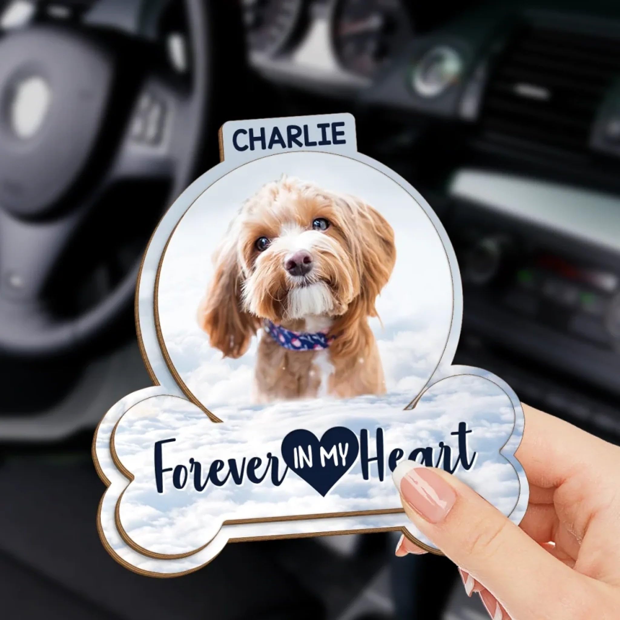 Pet Memorial Car Visor Clip durable clip detail