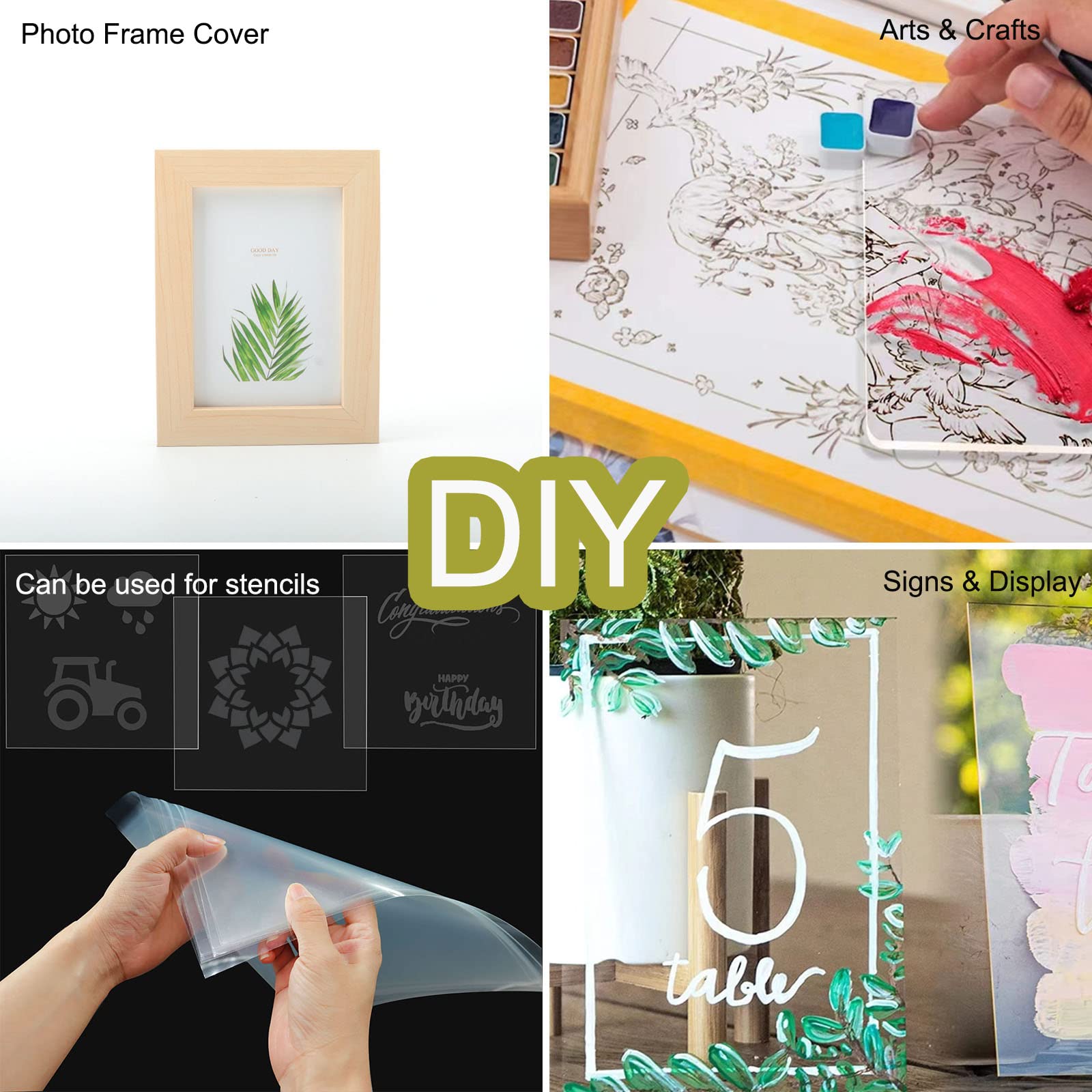 PET transparent blank template sheet 12x12 inch