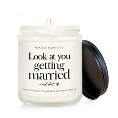 PetalSun 7oz lavender scented candle for bride gift