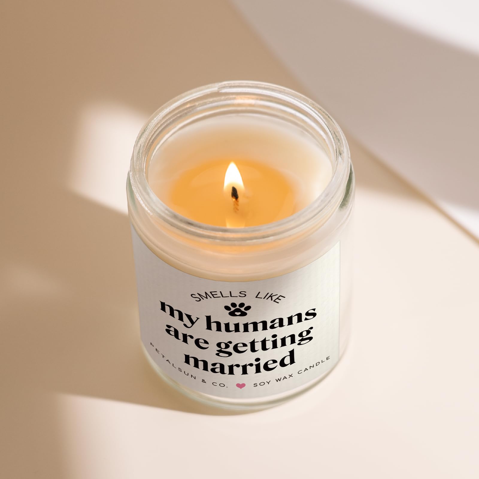 Petalsun dog lovers candle on mantle display