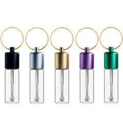 Petrip 6-Pack travel glass spice jars with spoon set in packaging