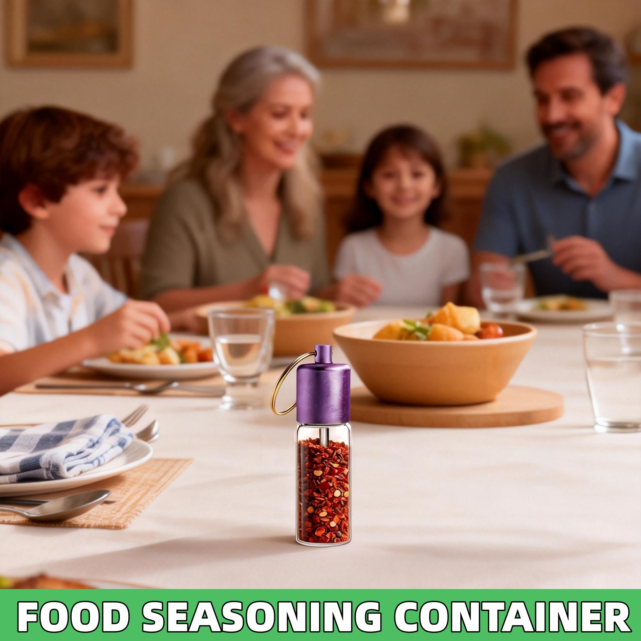 Petrip travel spice jars for camping and home use with sealed lids