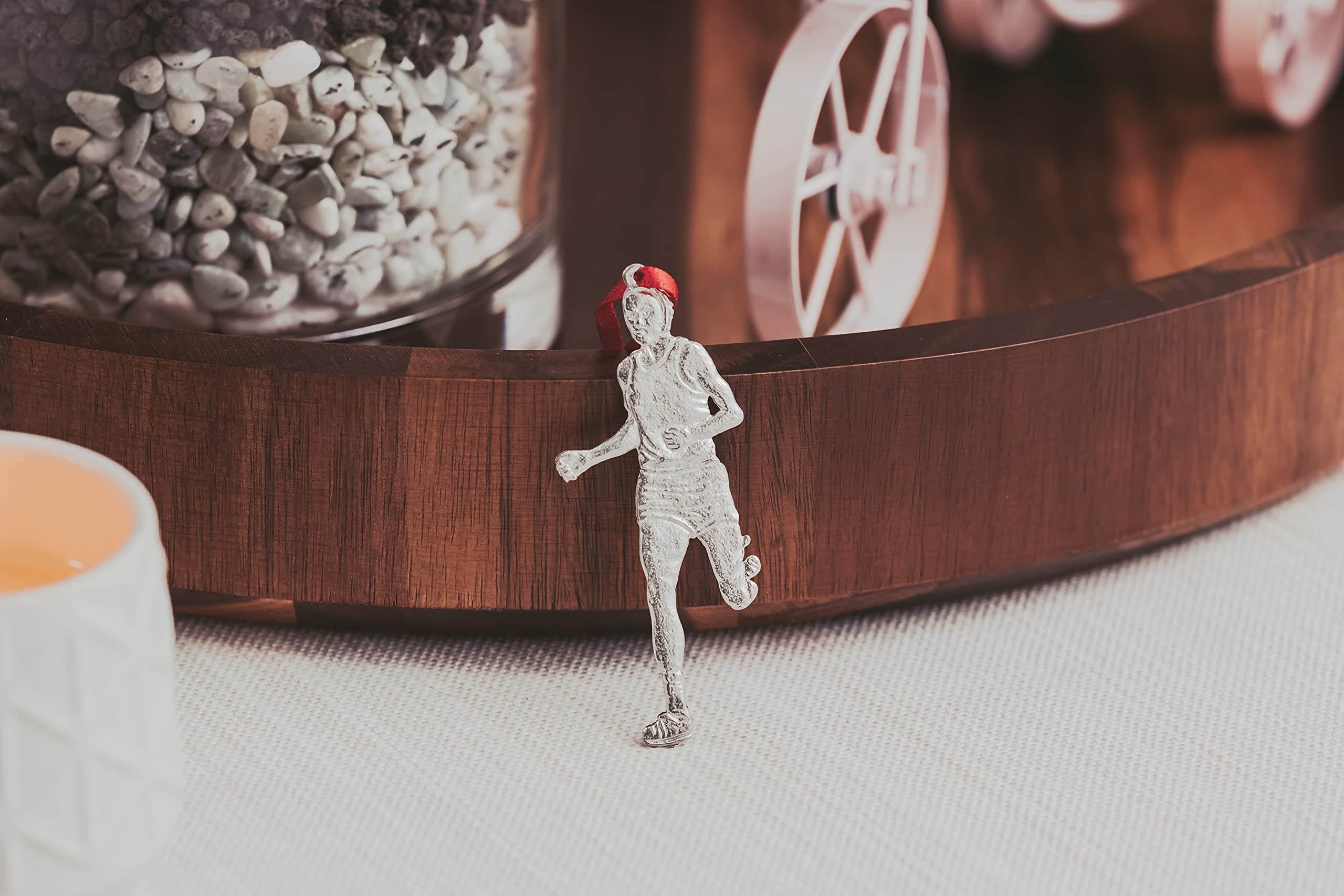Pewter ornament for track team House of Morgan