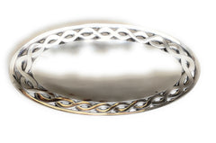 NatureSSA pewter tray oval shape braided edge