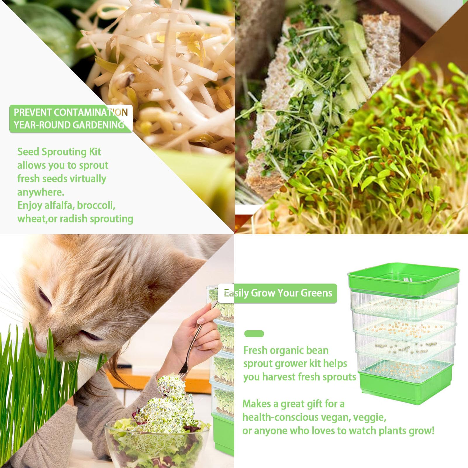 Ripple soil-free sprouter tray design for microgreens
