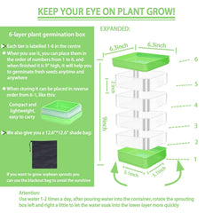 Food grade PP seed sprouting trays reusable and easy to clean