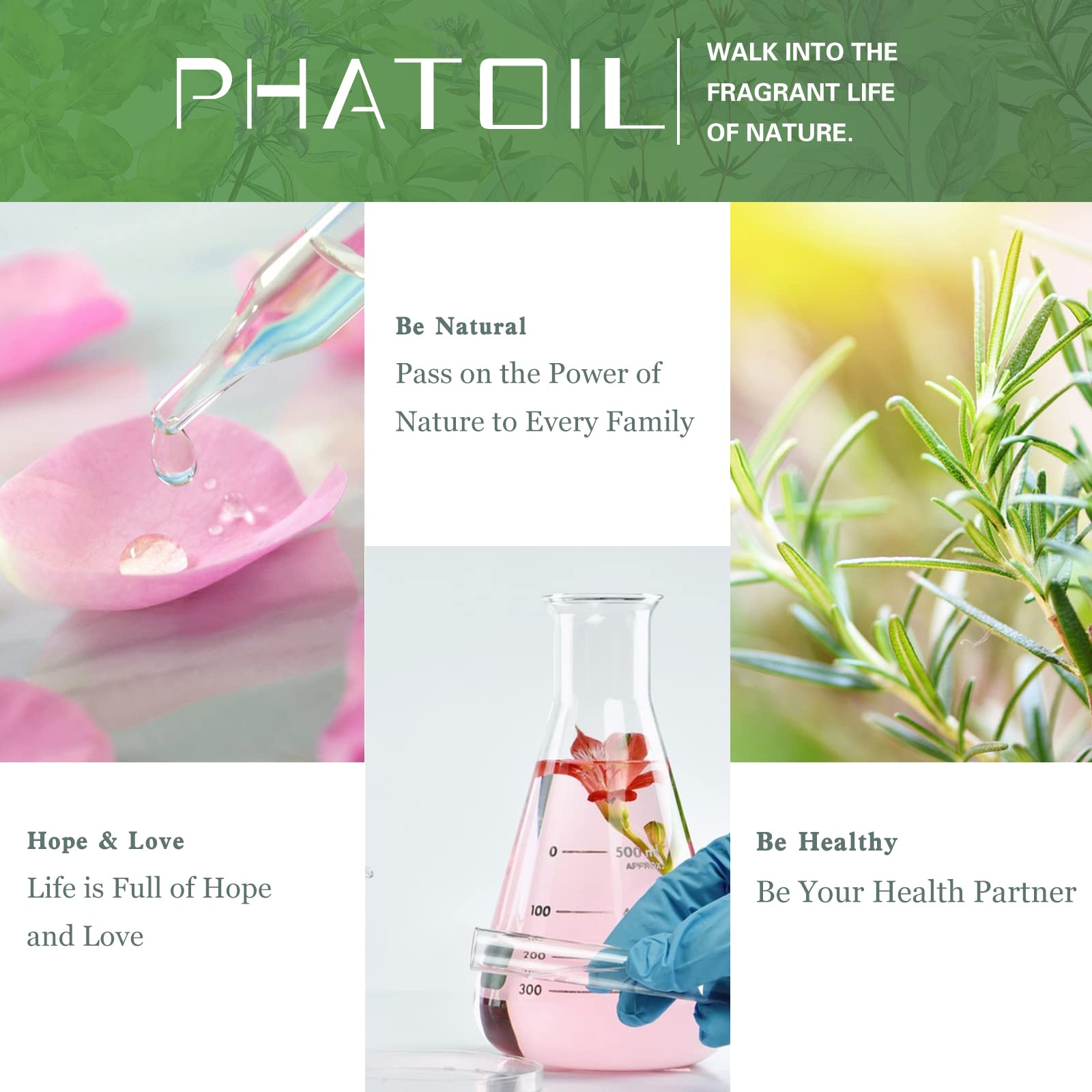 PHATOIL Vanilla Essential Oil packaging shown for home use