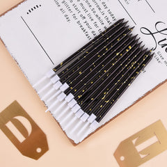 Long thin black gold birthday candles for cake decoration
