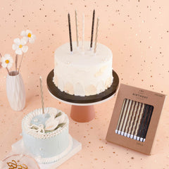 PHD CAKE tall long birthday candles set of 24