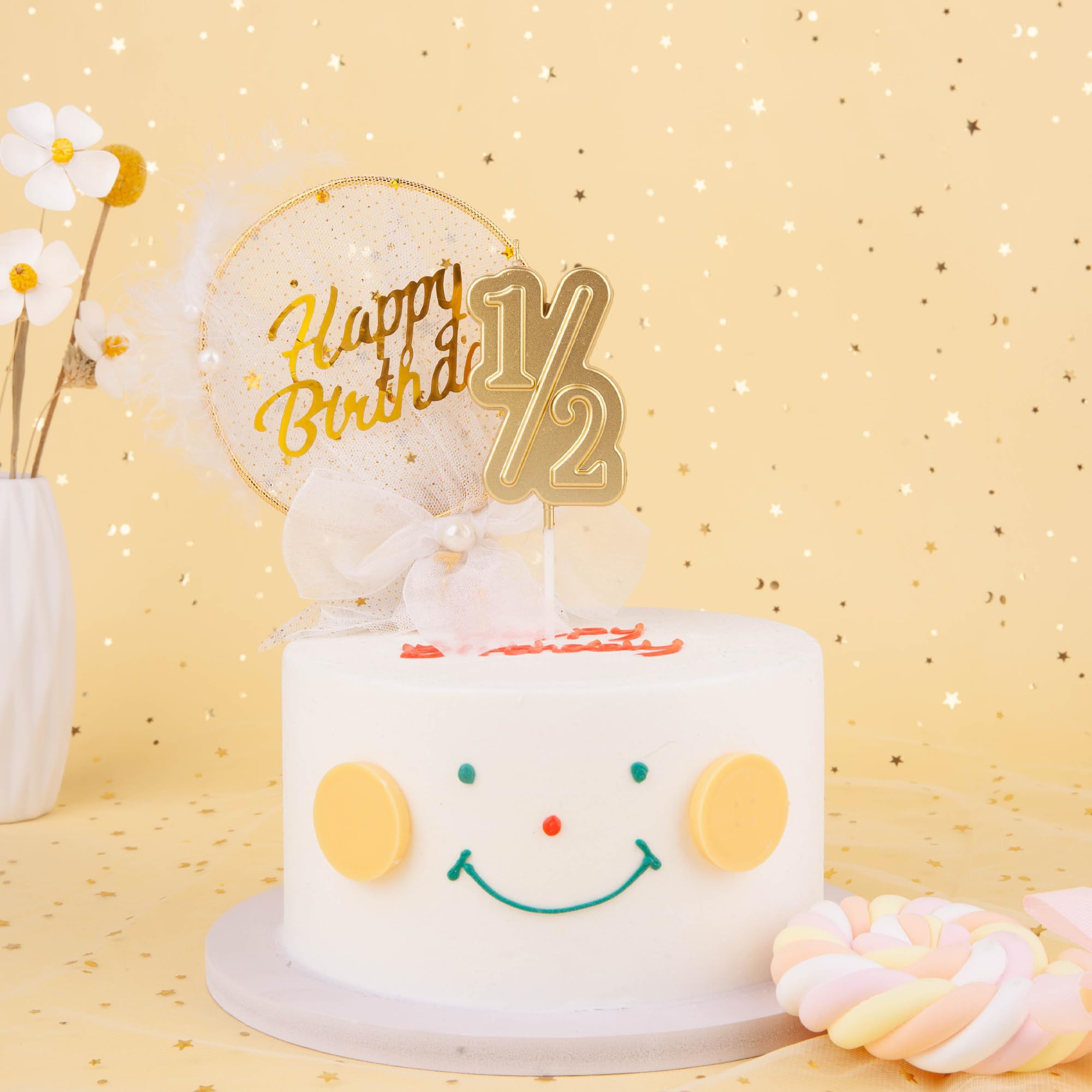 PHD CAKE number birthday candles with holder 5-52 inch tall