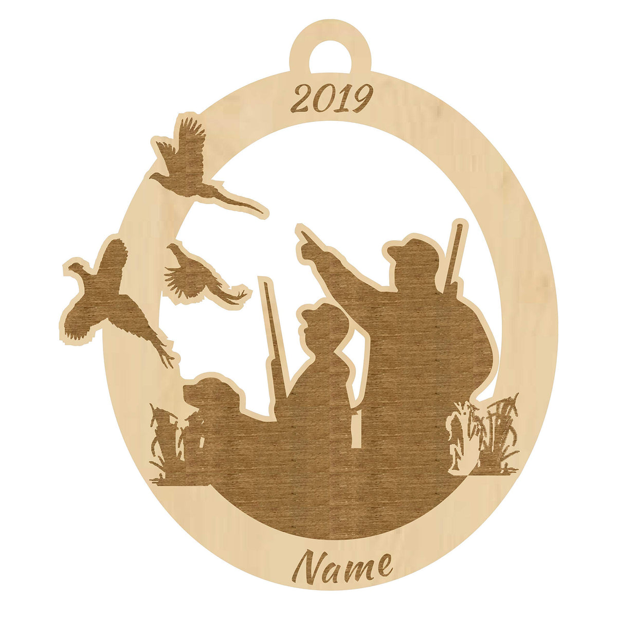 Pheasant hunting ornament product photo