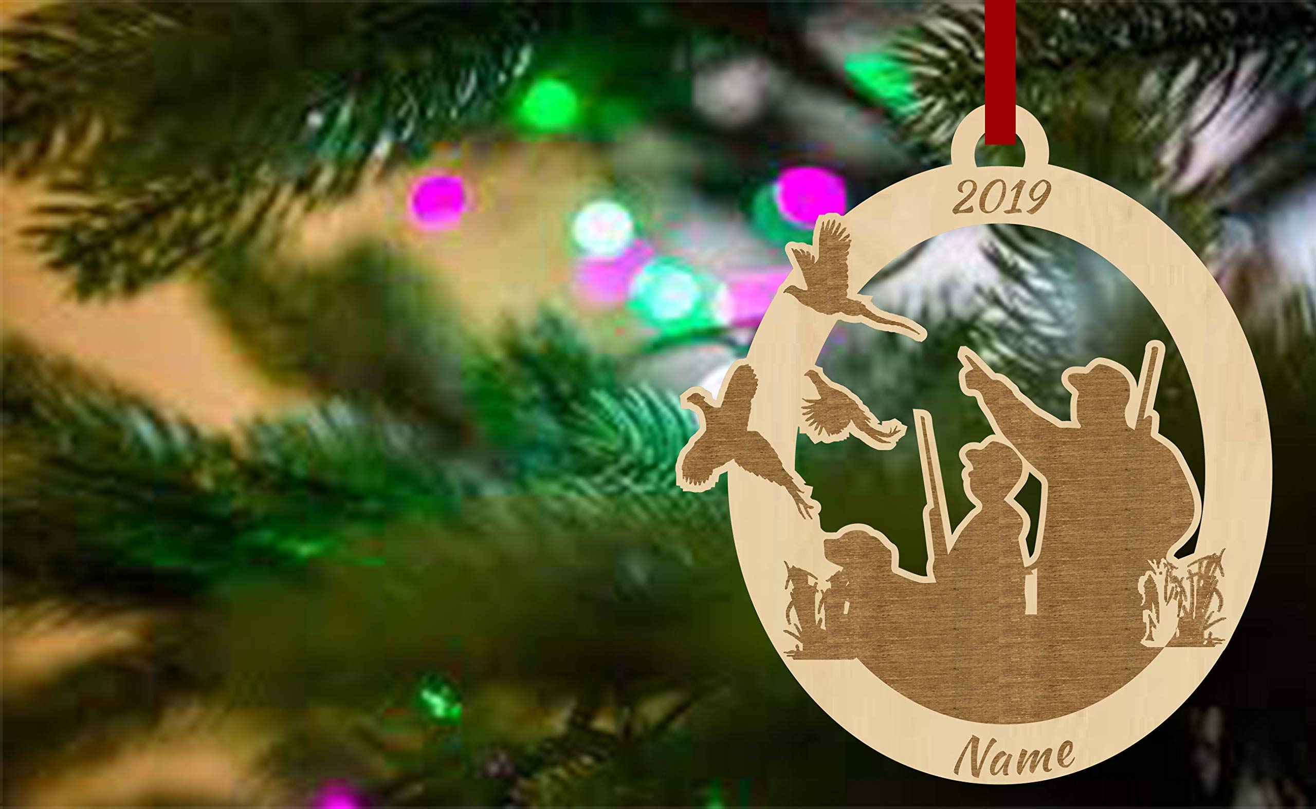 Gift box packaging for pheasant hunting ornament