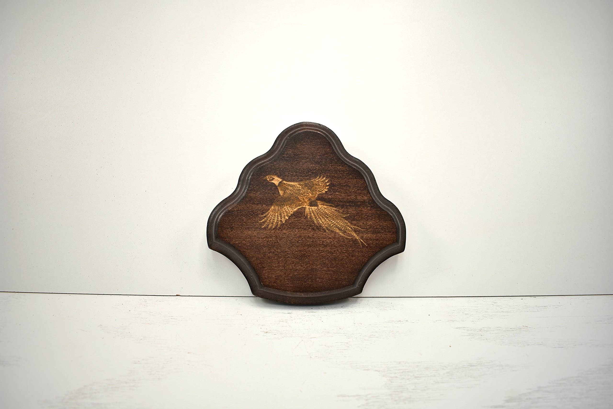 Premium hardwood plaque ready for pheasant display