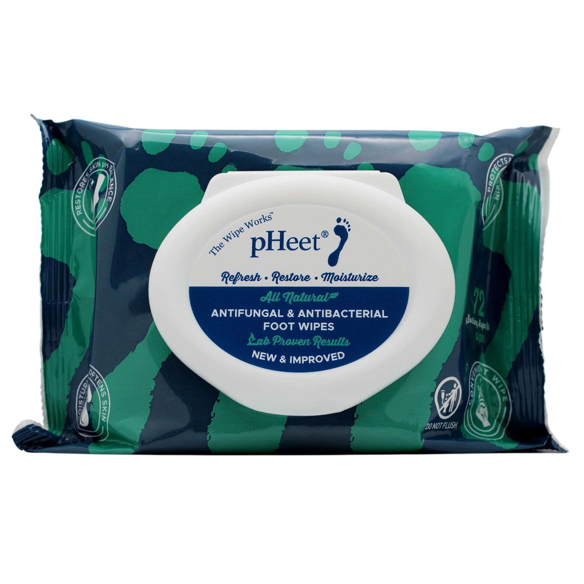 pHeet Foot Wipes 72 count package