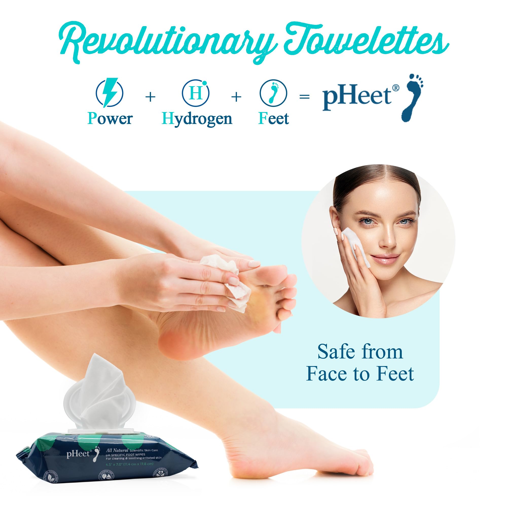 pHeet lavender and rose scented foot wipes