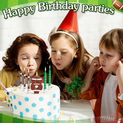 Numbered football candles 1 to 13 from Photect for cake decorating