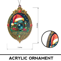 Photographer gift ornament with story card packaging